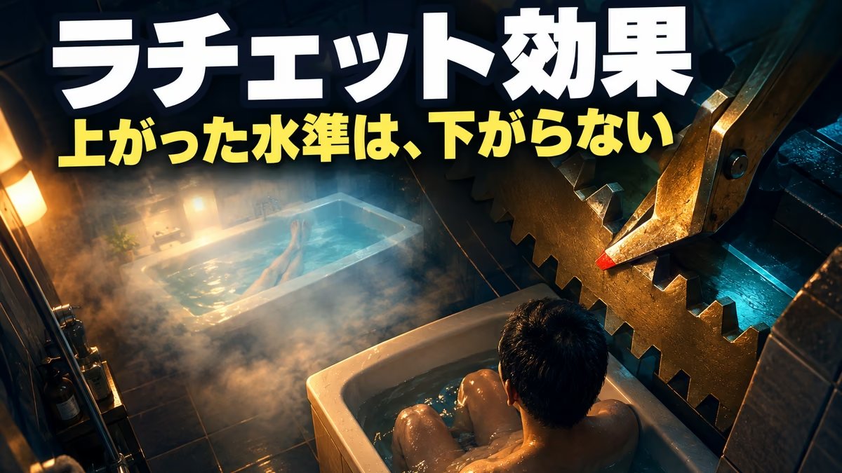ラチェット効果とは｜意味と具体例。浴室が1600から1350になって分かった、生活水準が下がらない理由
