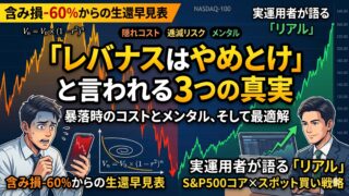レバナスで含み損。死亡確定ではないが「耐えれば戻る」とも限らない｜2倍レバナスを持つ私が入る前に出口を決める理由