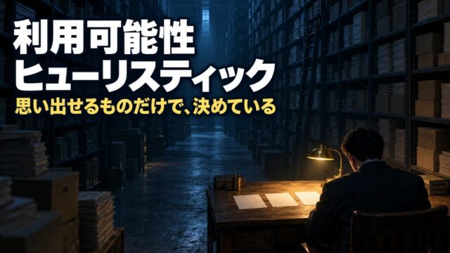 利用可能性ヒューリスティックとは｜意味と具体例。3件続いた不払いで「もうだめだ」と言いはじめる頭との、つき合い方