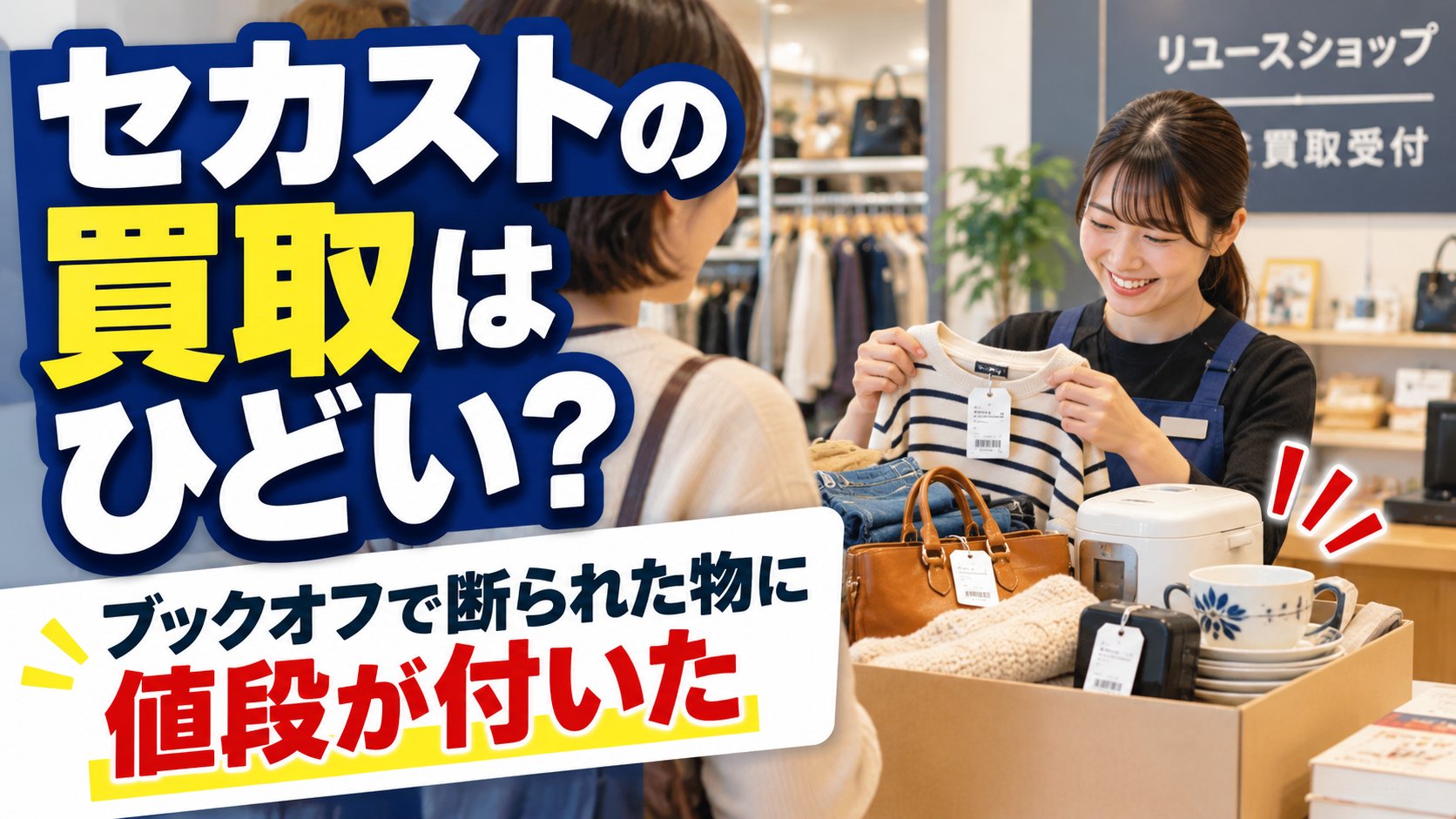 セカストの買取はひどい？ブックオフで断られた物に値段が付いた
