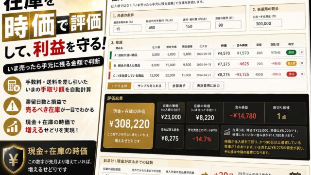 せどりでお金が残らない本当の理由｜在庫を簿価で見るか、時価で見るか