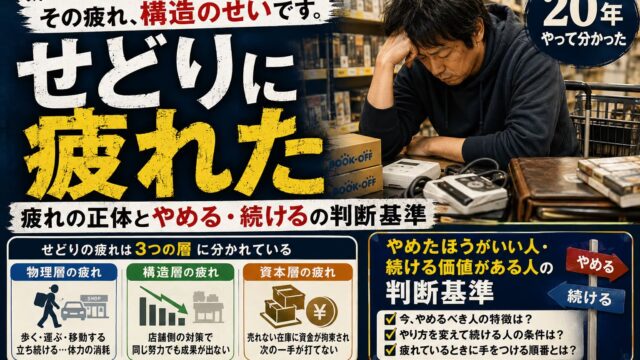 せどりに疲れた｜20年やって分かった、疲れの3つの層と手をつける順番