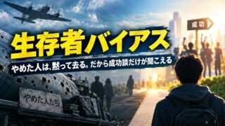 生存者バイアスとは｜自分が稼げたやり方を教材にして、達成者が出なかった側から書く