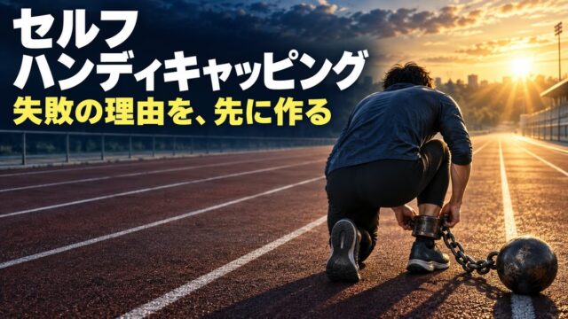 セルフハンディキャッピングとは｜意味と例をわかりやすく。「準備しましょう」と伝えたその日に、やめますと言われた話