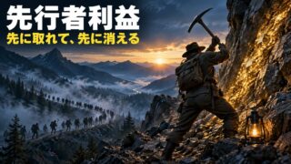 先行者利益とは｜意味と消える理由をわかりやすく。先に入って取れたもの、先に入っても消えたもの