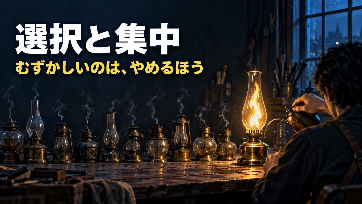 選択と集中とは｜意味と具体例、失敗する理由。全部ためしてからしぼった私が、それでも分けておくもの