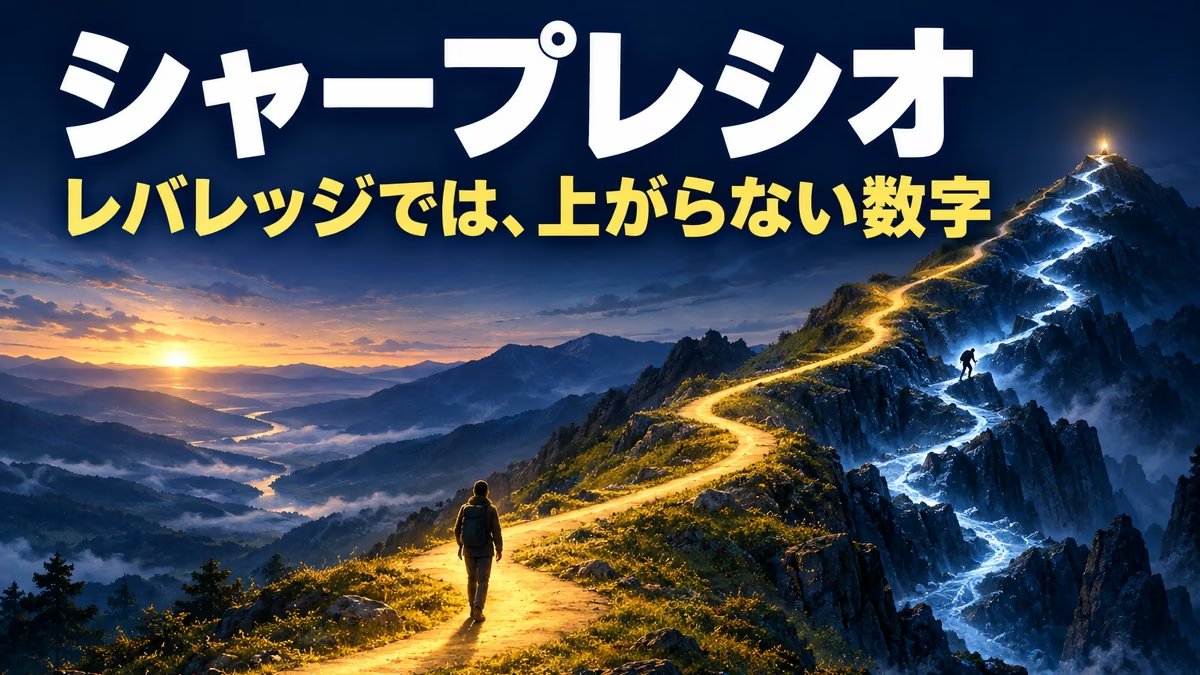シャープレシオとは｜計算方法と目安。自分の投資信託3本を並べたら、レバレッジ型がいちばん低かった