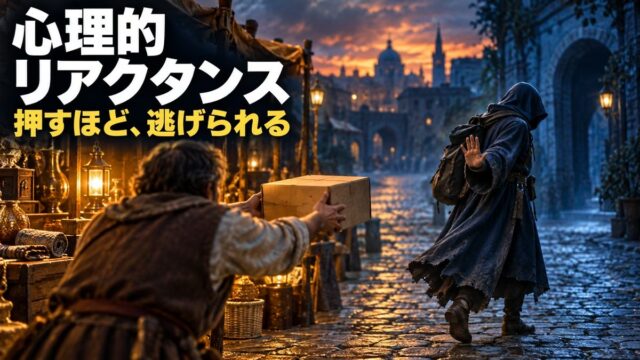 心理的リアクタンスとは｜意味と例をわかりやすく。押すほど逃げられる理由と、私が案内を2回でやめる理由