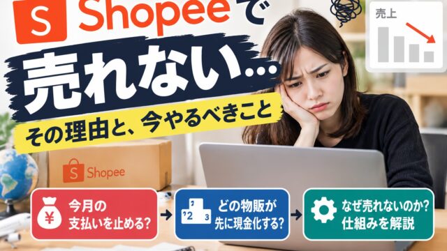 Shopeeで売れない人が知恵袋の次に読む記事｜塾で習った通りにやって売れないなら、来月払う前に割り算する