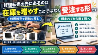 修理の受注を始める順番｜在庫を持たない形へ移るための、鉄板の作り方・前払い・保証の設計