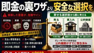 即金の裏ワザ｜グレーと呼ばれるものが法律上どこにあるかと、今日できること