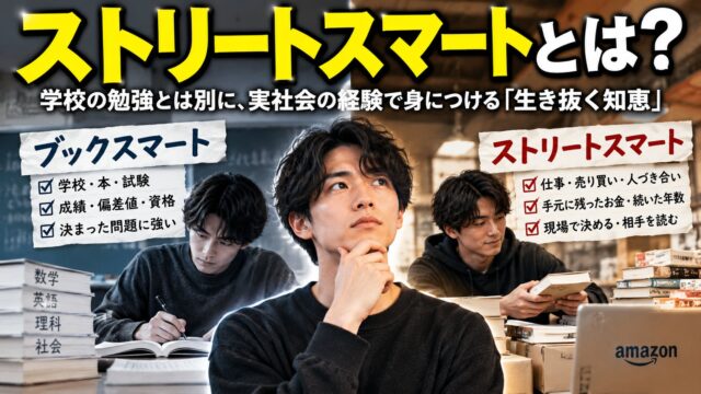 ストリートスマートとは｜意味とブックスマートとの違い。学校の物差しでは落ちこぼれ、現場では大学3年で自立した私の例