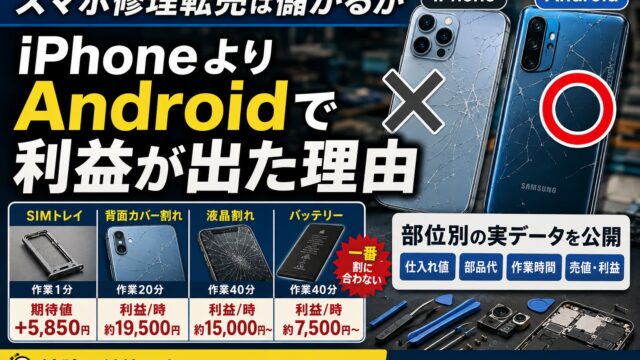 スマホ修理転売は儲かるか｜iPhoneよりAndroidで利益が出た理由