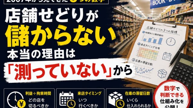 店舗せどりが儲からない本当の理由は「測っていない」から｜2007年から見てきた3つの数字