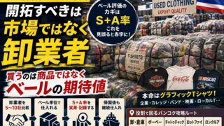 タイ古着仕入れ｜ベールはB品率ではなくS+A率で見る