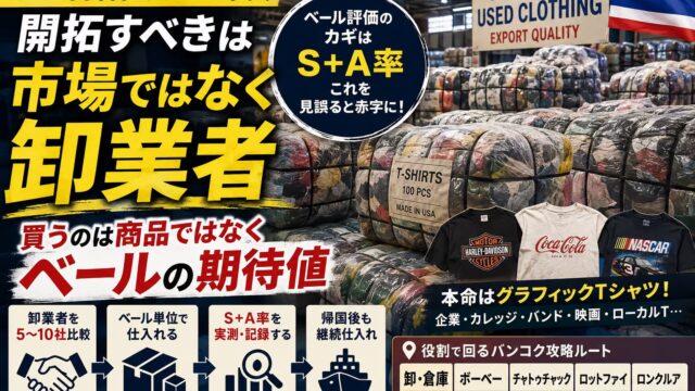 タイ古着仕入れ｜ベールはB品率ではなくS+A率で見る