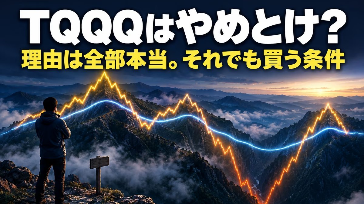 TQQQはやめとけ、は本当か｜2022年に「やめろ」を信じて見送った私が、いま積立で買っている理由と、人にすすめない理由