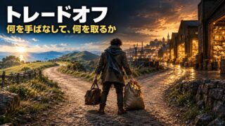 トレードオフとは｜意味と例をわかりやすく。利益が出ていた商売を、私が自由と引きかえに手ばなした計算