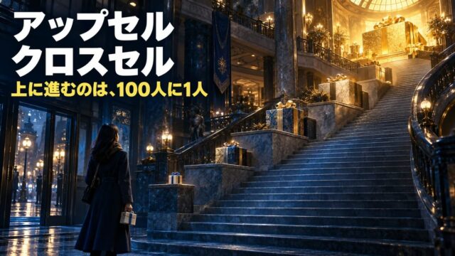 アップセルとクロスセルとは｜意味とちがいをわかりやすく。29,800円の教材から98万円の指導へ進んだのは、100人に1人だった