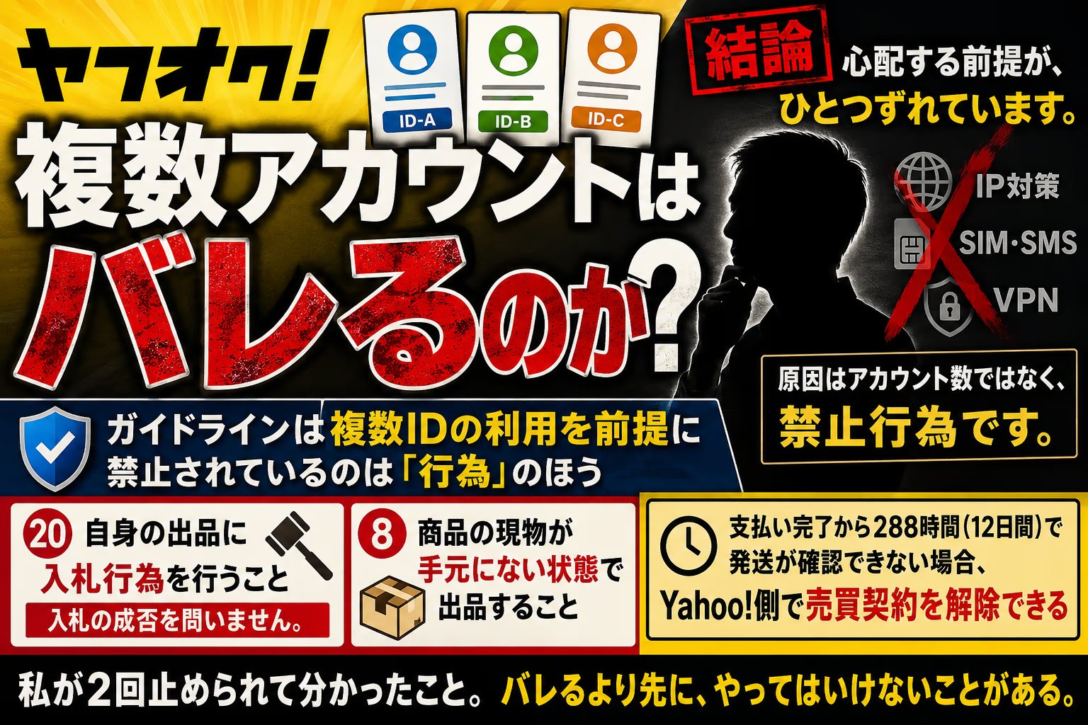 ヤフオク複数アカウント
