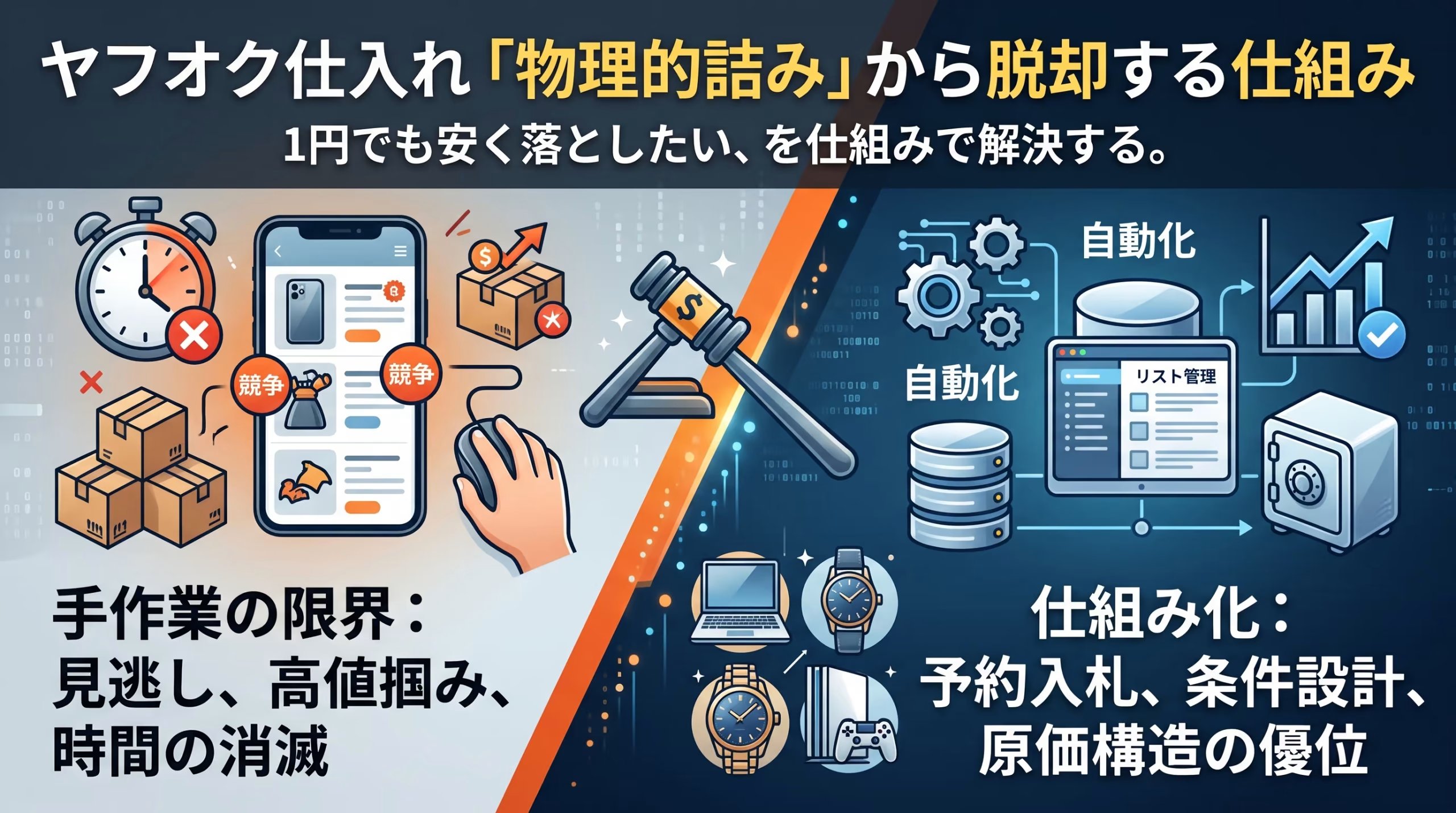 ヤフオク仕入れが途中で回らなくなる理由｜入札は「回数」の問題であり、意志の問題ではない