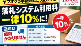 ヤフオクの手数料計算｜8.8%は2024年6月に終わりました。今は一律10%です