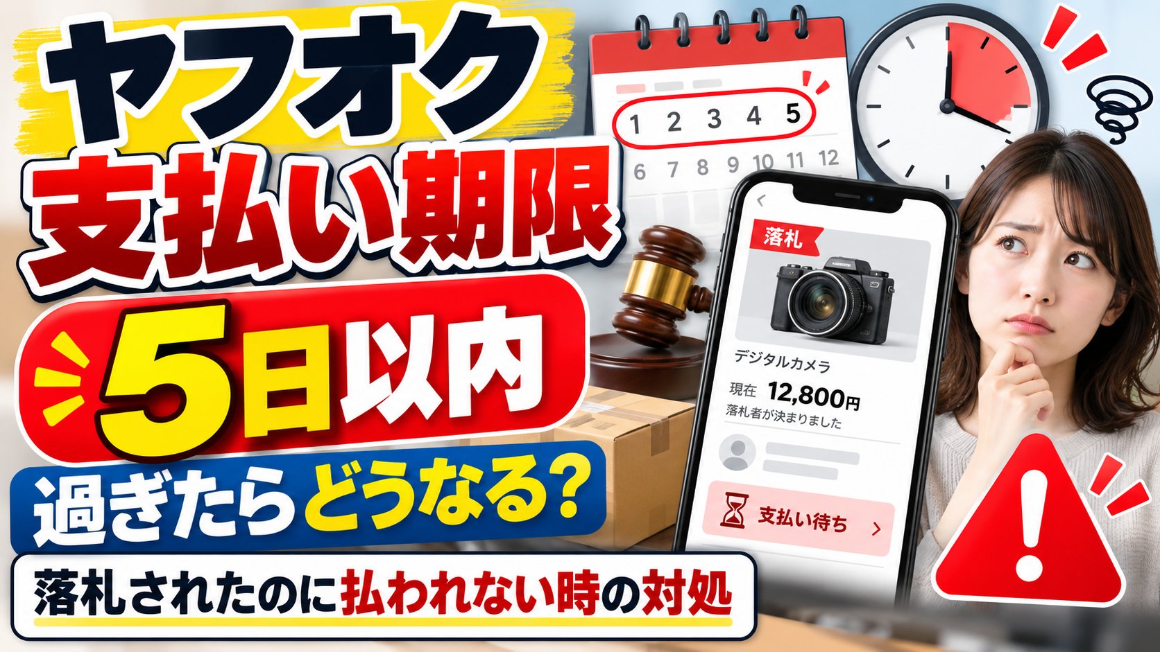 ヤフオクの支払い期限は5日以内。過ぎたらどうなる？落札されたのに払われない時の対処