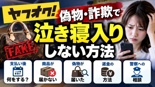 ヤフオクで偽物・詐欺に遭ったら｜受け取り連絡を押す前なら返金の手続きが使える。泣き寝入りしないための期限と、ヴィトンの偽物を返品させた私の話
