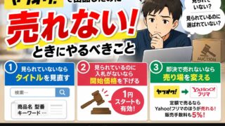 ヤフオクで売れない時にやる順番｜ほぼ全部1円スタートにして、即決はYahoo!フリマへ移した理由