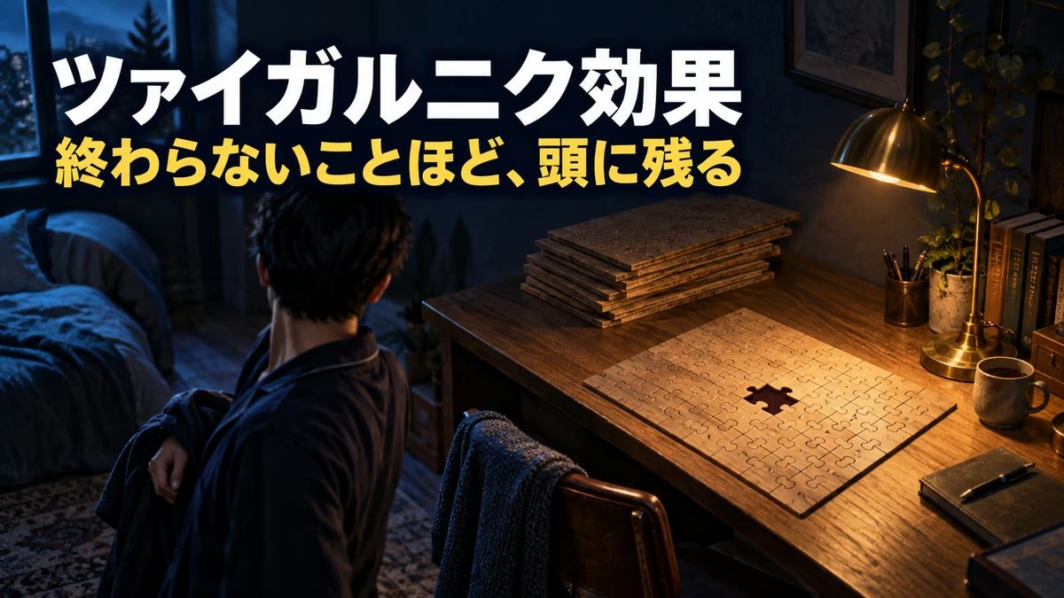 ツァイガルニク効果とは｜意味と具体例。未完了を頭に残さないために、24時間で取引を閉じる私のやり方