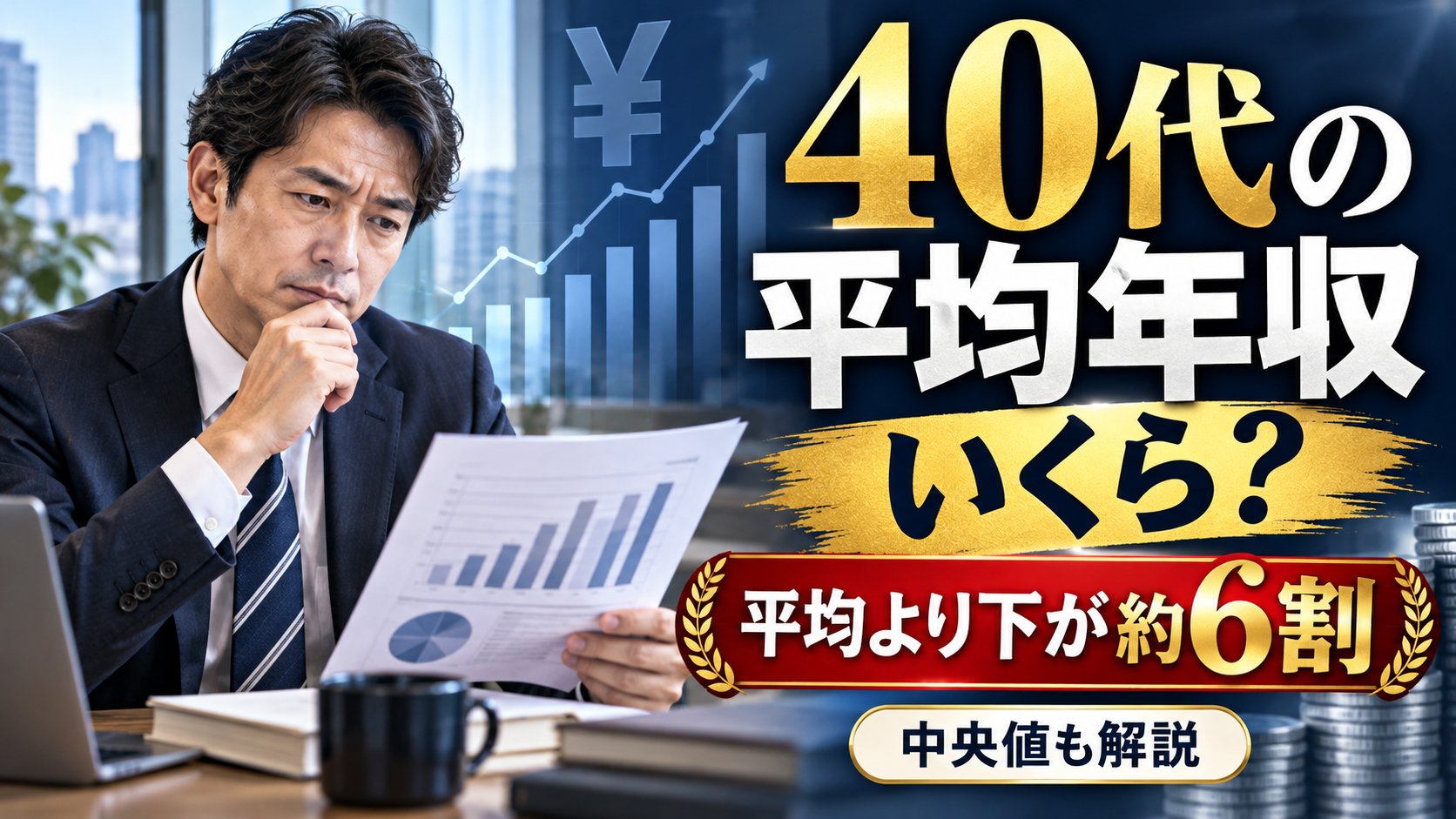 40代の平均年収はいくら？平均より下が約6割、中央値も解説：給与の資料を見て考える40代の会社員