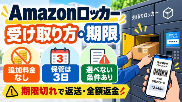 Amazonロッカーの使い方｜受け取り方・指定方法と、期限は配達完了日を含む3日。指定できない・開かない・期限切れのとき（期限が分かるツールつき）