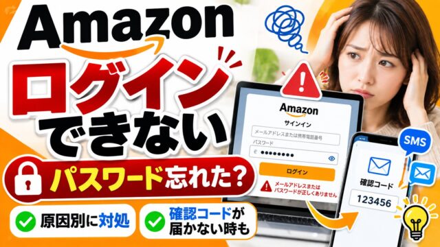 Amazonにログインできない・パスワードを忘れたとき｜再設定のやり方、確認コードが届かない、電話番号を変えた、アカウントが保留中（原因とやることが分かるツールつき）
