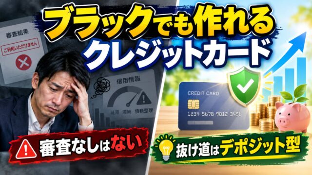ブラックでも作れるクレジットカード｜「審査なし」は割賦販売法と合わない。デポジット型で支払いの記録を作り直す順番と、記録が残る期限の計算機