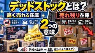 デッドストックとは｜古着の「使われずに残った古い在庫」と、商売の「売れる見込みのない在庫」。値段が上がる側に回る条件（ツールつき）