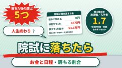 院試に落ちたら人生終わり？二次募集・研究生・卒業延期・就職のお金と日程、落ちる割合（計算機つき）