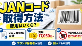 JANコードの取得方法と費用｜個人でも取れる。年商1億円未満なら3年27,500円。せどりで付けられない理由と、OEMで工場が用意したJANの扱い（計算機つき）