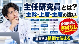 主任研究員・主幹・上席・主席研究員の違い｜序列は組織が決める。役割・月給・英語表記を公的資料で比較
