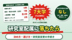 研究室配属に落ちたら？決め方・選び方と研究室変更の手続き（受け入れてもらえなかった私の例・計算機つき）