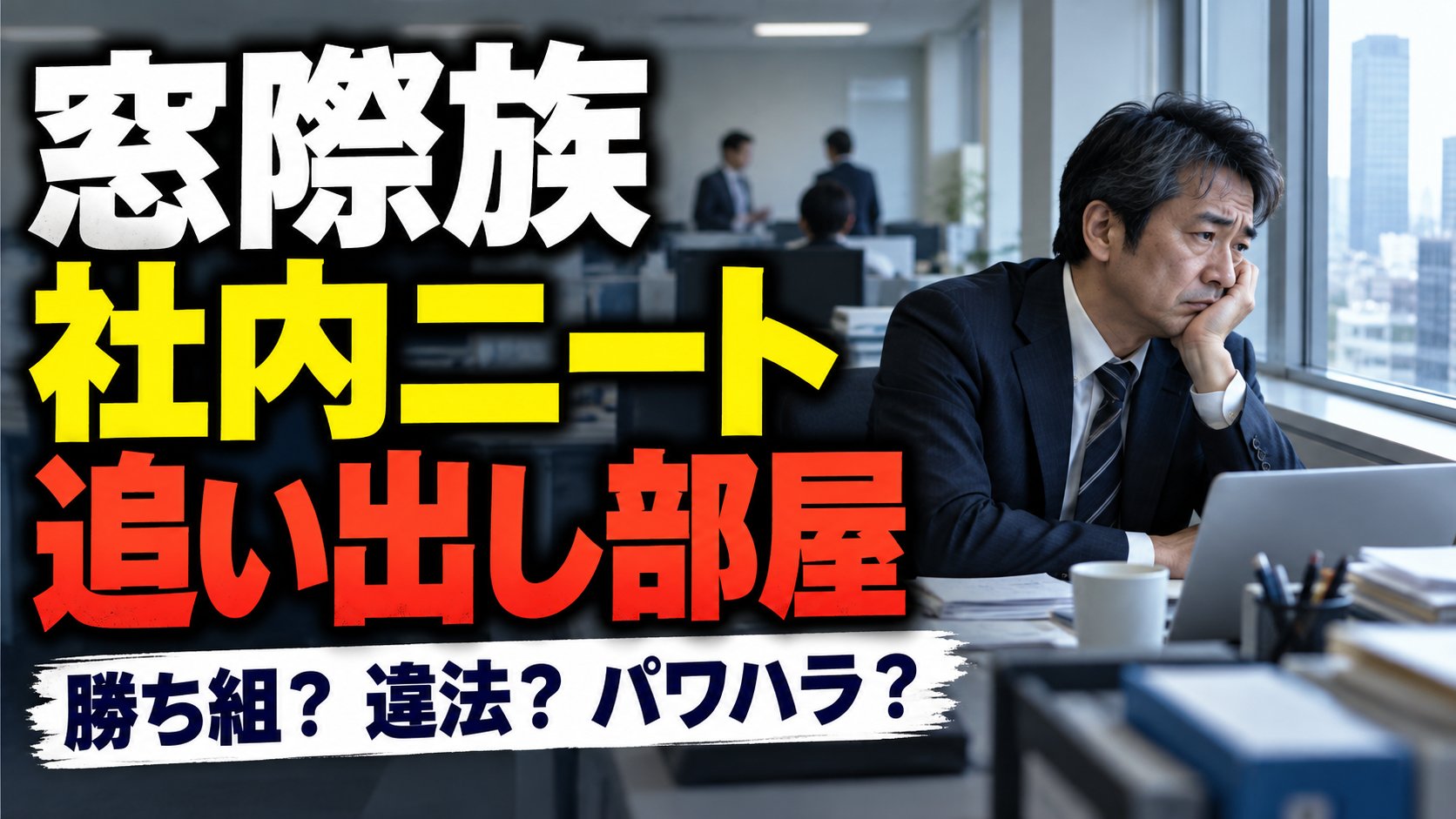 窓際族・社内ニート・追い出し部屋は勝ち組か、違法か、パワハラか