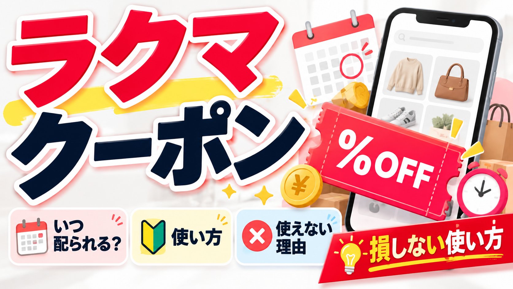 ラクマのクーポン いつ配られる？・使い方・使えない理由と損しない使い方