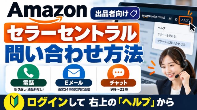 Amazonセラーセントラルの問い合わせ｜テクニカルサポートは電話番号なし、ヘルプから折り返し。受付時間・ケースの決まりと、元出品者の私の使い方
