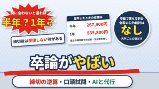 卒論がやばい・終わらない｜間に合わないと留年？締切からの逆算、口頭試問、AIや代行を使うとどうなるか（計算機つき）