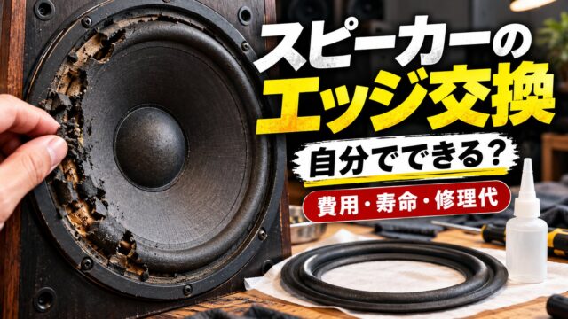 スピーカーのエッジ交換は自分でできる？修理に出す料金・中古の値段と比べて決める（寿命・軟化剤・計算機つき）