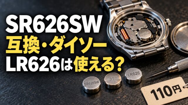 SR626SWの互換・相当品は？ダイソーのSR626・377・SWとWの違い・LRで代用できるか（型番チェッカーつき）