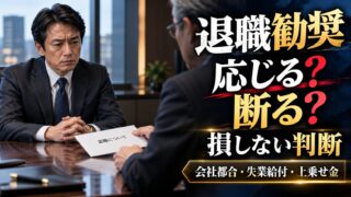 退職勧奨（肩たたき）されたら応じる？断る？会社都合の失業給付と、年代別の期待値で決める（計算機つき）