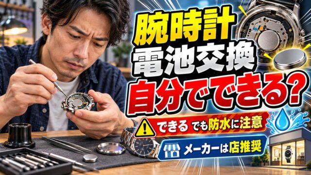 腕時計の修理・電池交換は自分でできる？｜カシオ・シチズン・シャネルの料金と、自分で替えてよい時計の線引き（計算機つき）
