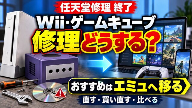 Wii・ゲームキューブの修理はどこでできる？任天堂終了後の修理店の料金・自分で直す・買い直すの比べ方（計算機つき）