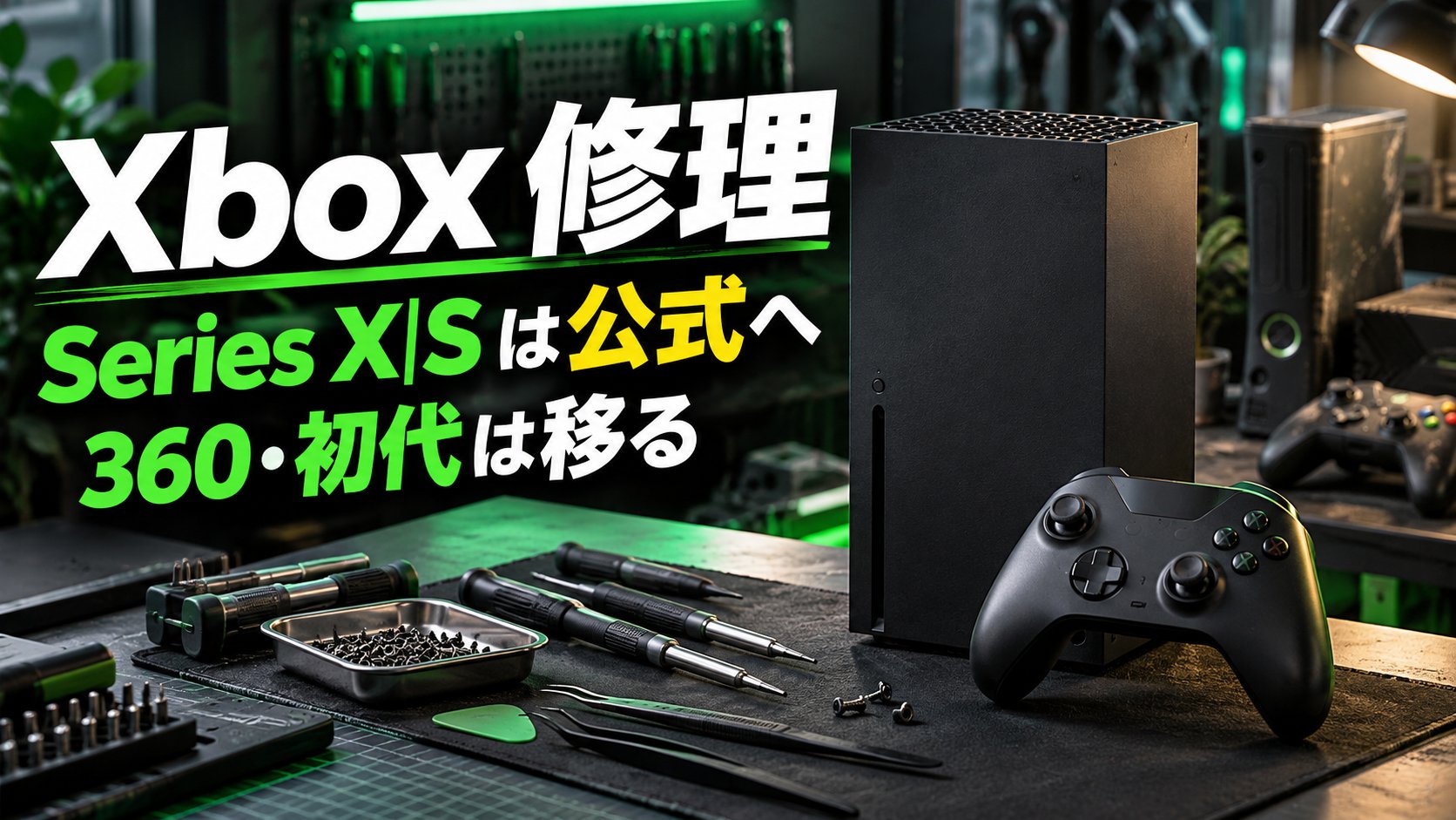 Xbox修理、Series X|Sは公式へ、360・初代は移る