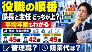 役職の順番は？係長・主任・課長代理の違いと平均年齢・月給、係長は管理職かを統計で確かめた（計算機つき）